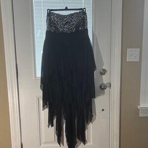 City Triangles Black High Low Cocktail Dress